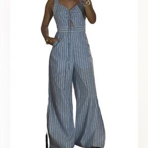Striped Blue Jumpsuit